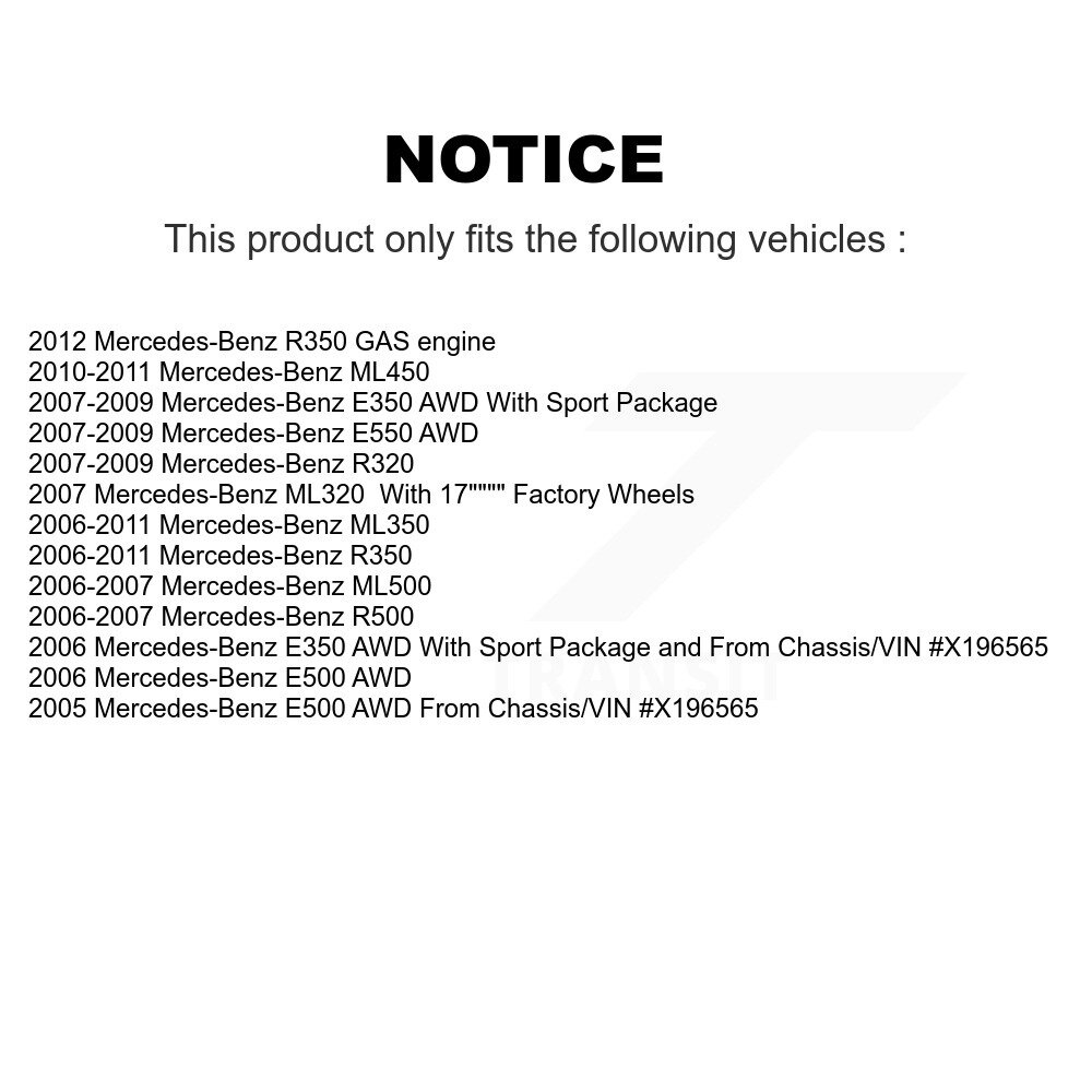 [Avant droite] Étalonnier de frein avant pour Mercedes-Benz ML350 E350 R350 ML320 ML500 R320 E550 E500