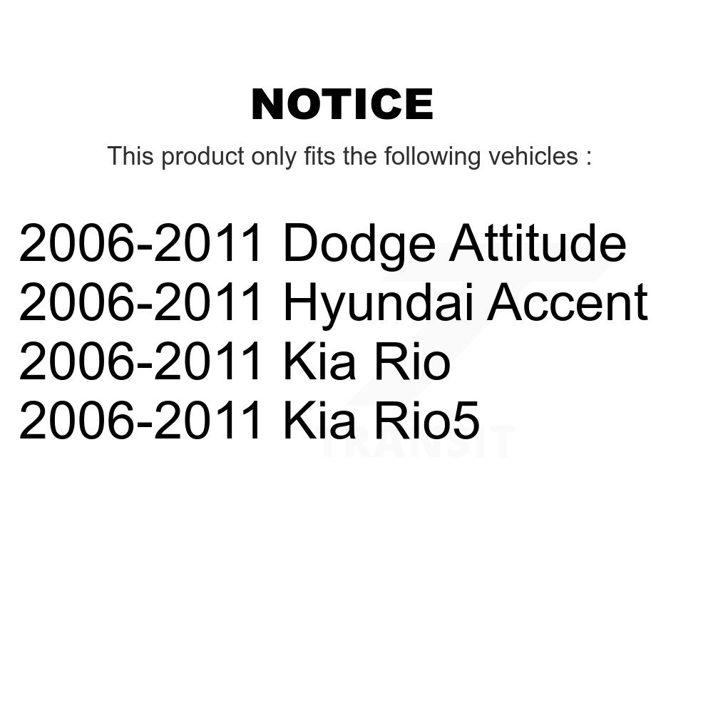 [Front Left] Étalonnier de frein à disque avant gauche pour Hyundai Accent Kia Rio Rio5 Dodge Attitude