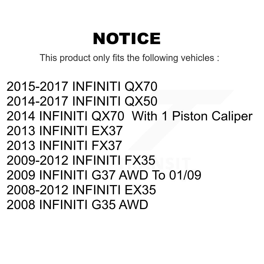 [Arrière gauche] Étalonnier de frein à disque arrière gauche pour INFINITI EX35 G37 FX35 G35 SLC-19B3850