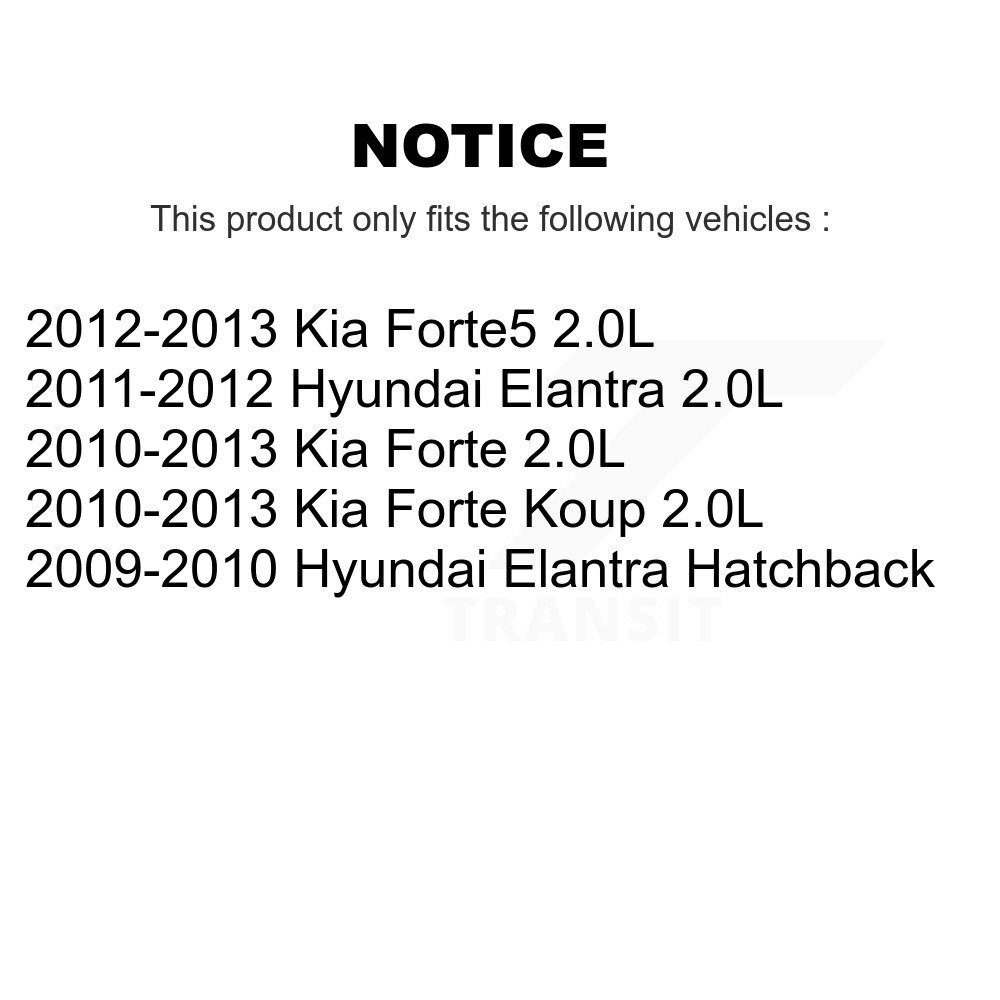 [Front Left] Disque avant gauche Étalonnage de frein pour Hyundai Elantra Kia Forte Koup Forte5