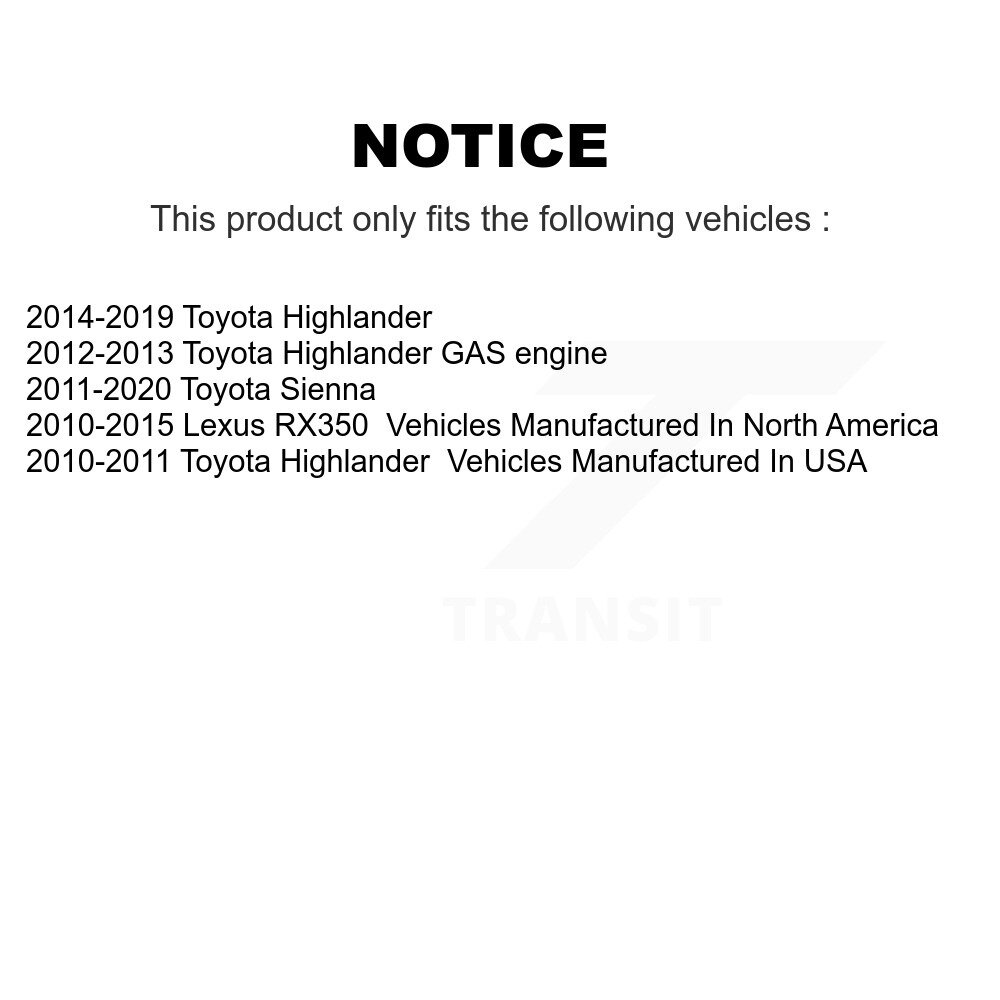 [Avant droite] Etrier de frein à disque avant droit pour Toyota Sienna Highlander Lexus RX350