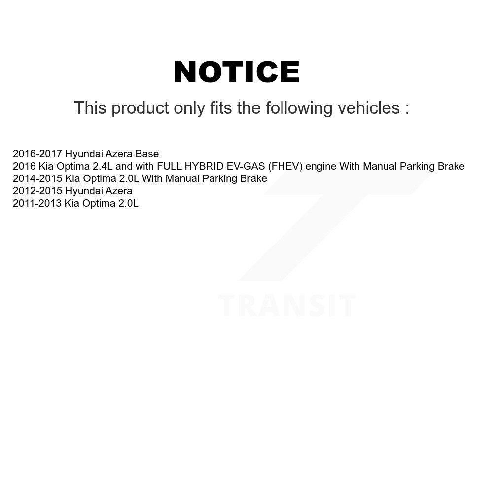 [Arrière gauche] Disque arrière gauche Étalonnier de frein pour Kia Optima Hyundai Azera SLC-19B6467