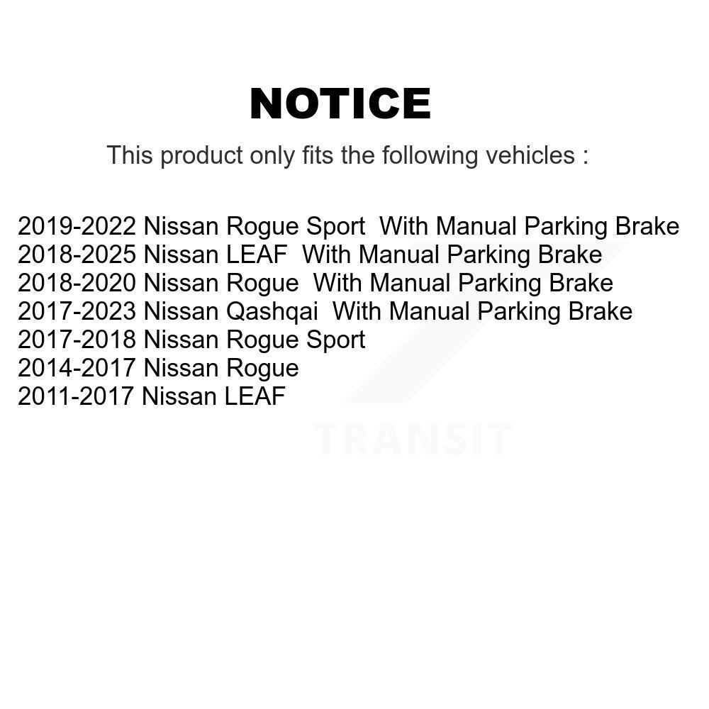 [Arrière gauche] Calibre de frein arrière à disque gauche pour Nissan Rogue Sport Qashqai LEAF SLC-19B6696