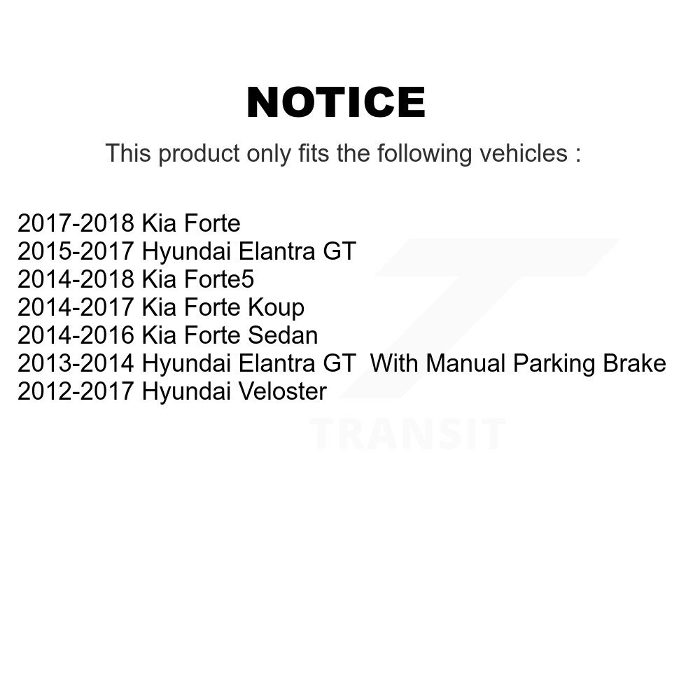 [Arrière gauche] Étalonnier de frein arrière gauche pour Kia Hyundai Forte Elantra GT Veloster Forte5 Koup