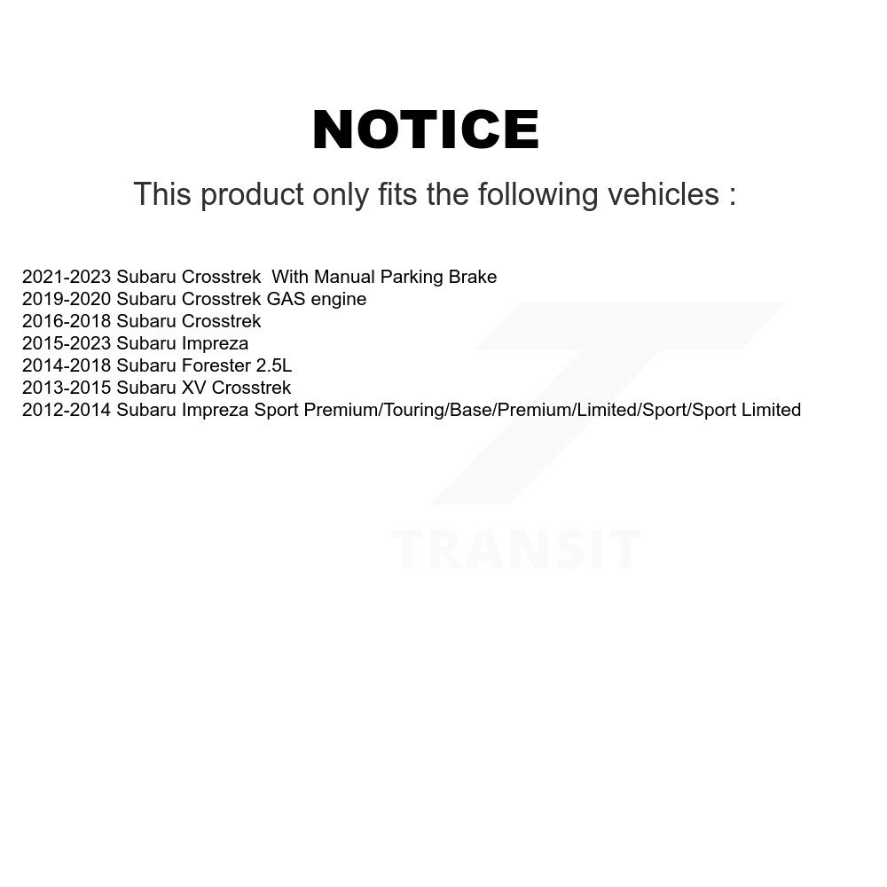 [Arrière gauche] Étalonnier de frein à disque arrière gauche pour Subaru Impreza Forester Crosstrek XV