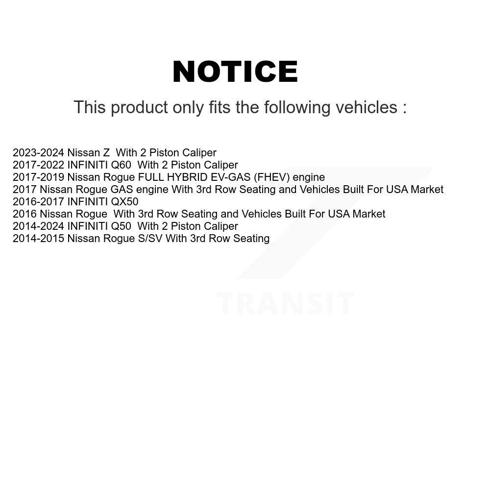 [Avant droite] Étalonnier de frein à disque avant droit pour Nissan Rogue INFINITI Q50 QX50 Q60 Z