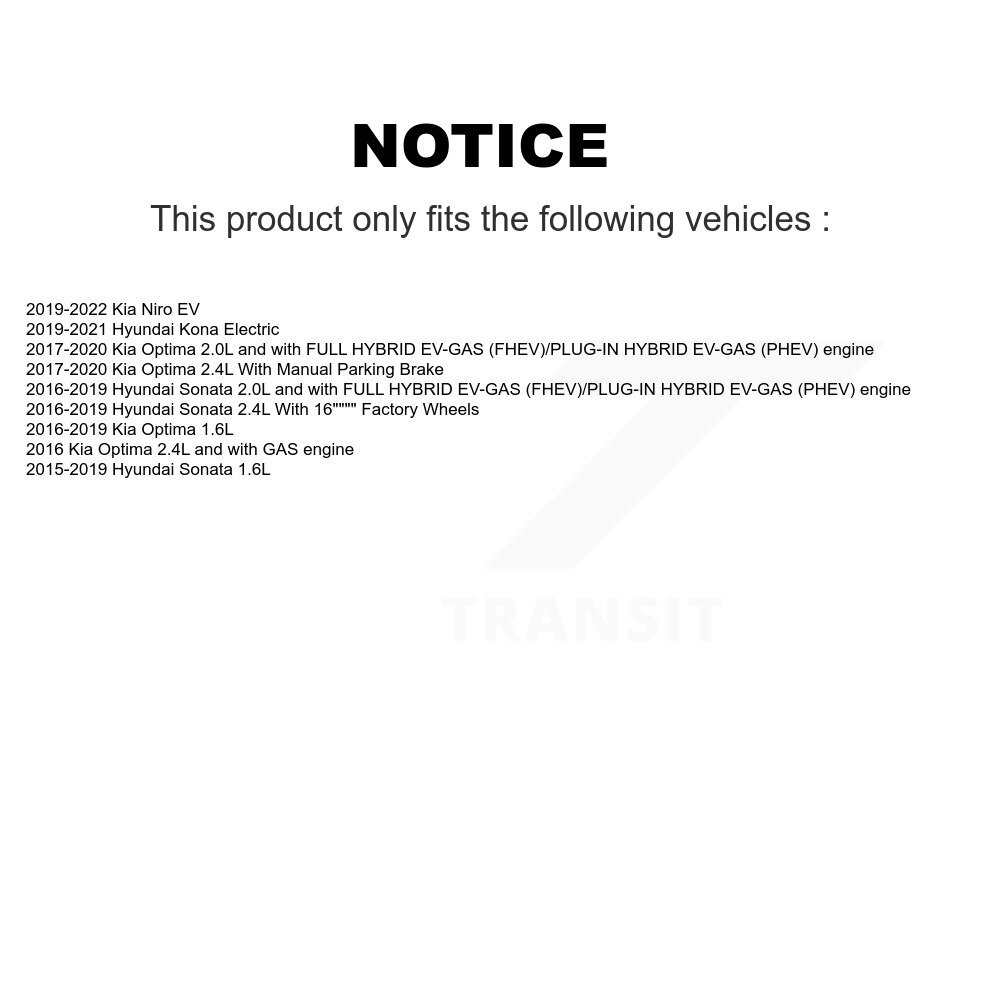 [Avant droite] Étalonnier de frein avant droit Pour Hyundai Sonata Kia Kona Electric Optima Niro EV