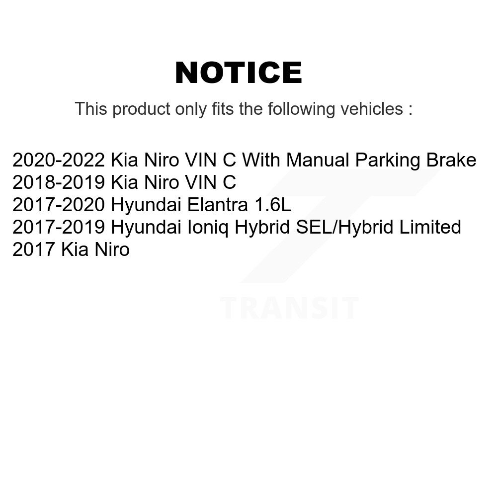 [Arrière gauche] Disque arrière gauche Étalonnier de frein Pour Hyundai Elantra Kia Niro Ioniq SLC-19B7419