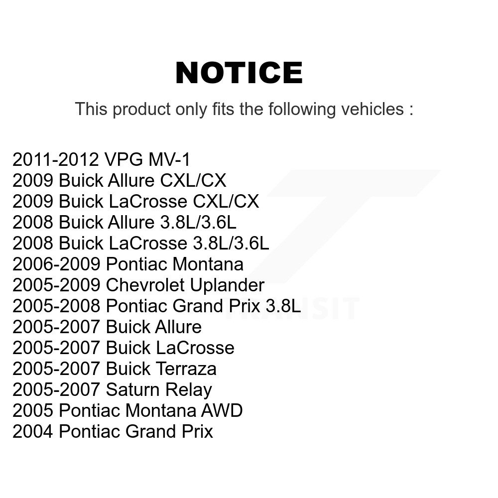 [Front] Plaquettes de frein en céramique avant pour Buick Pontiac Montana Chevrolet Uplander Grand
