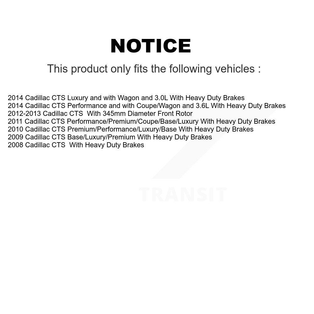[Front] Plaquettes de frein en céramique pour Cadillac CTS TEC-1331
