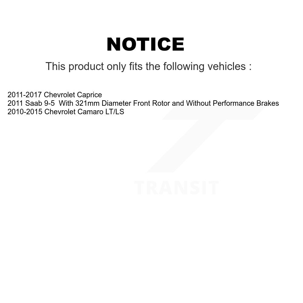 [Front] Plaquettes de frein en céramique avant pour Chevrolet Camaro GMC Terrain Saab 9-5 Caprice