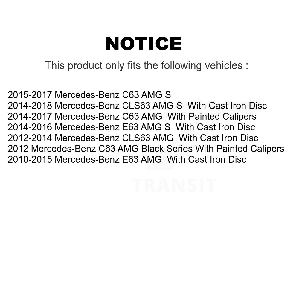 [Arrière] Plaquettes de frein arrière en céramique pour Mercedes-Benz C63 AMG S E63 CLS63 TEC-1450