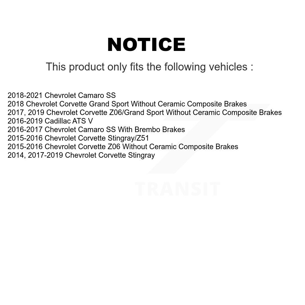 [Arrière] Plaquettes de frein en céramique arrière pour Chevrolet Camaro Corvette Cadillac ATS TEC-1718