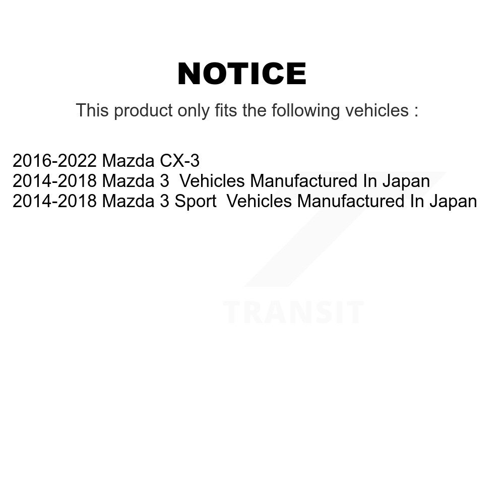 [Front] Plaquettes de frein avant en céramique pour Mazda 3 CX-3 Sport TEC-1728