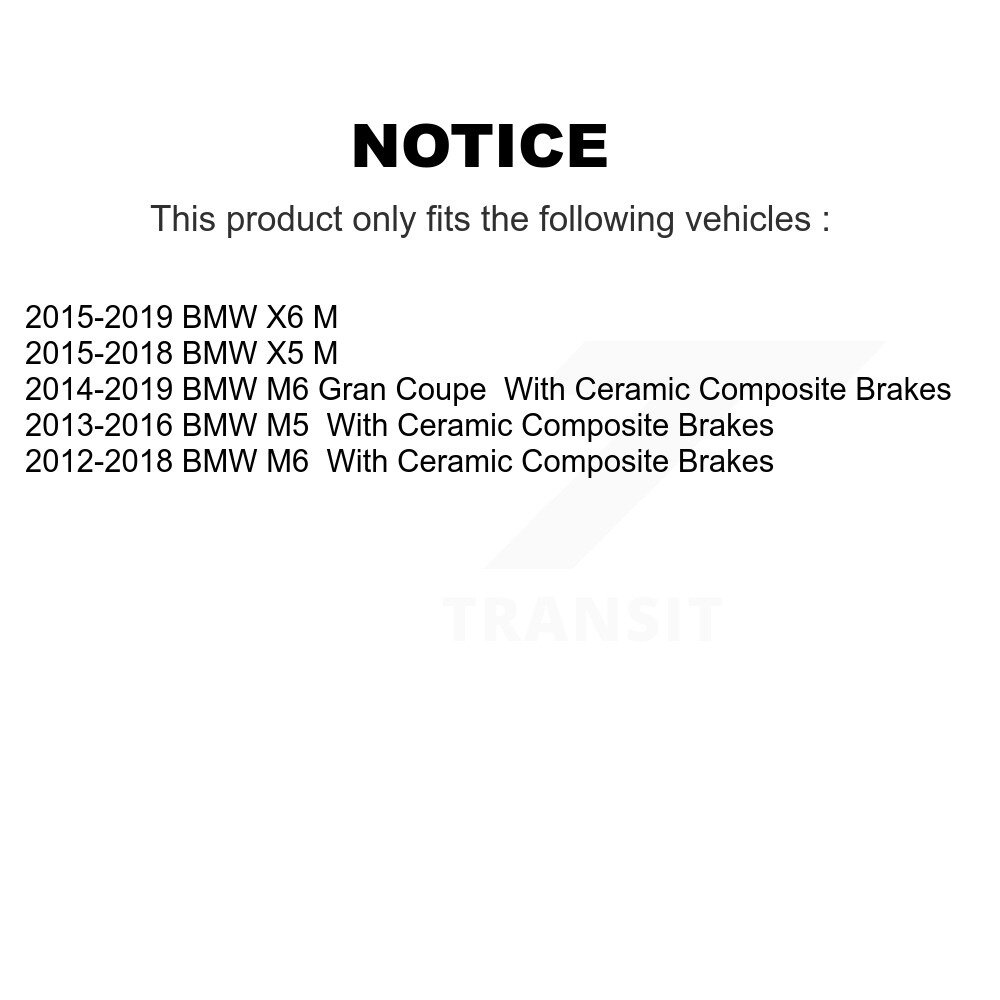 [Front] Plaquettes de frein en céramique avant pour BMW X5 X6 M5 M6 Gran Coupe TEC-1738
