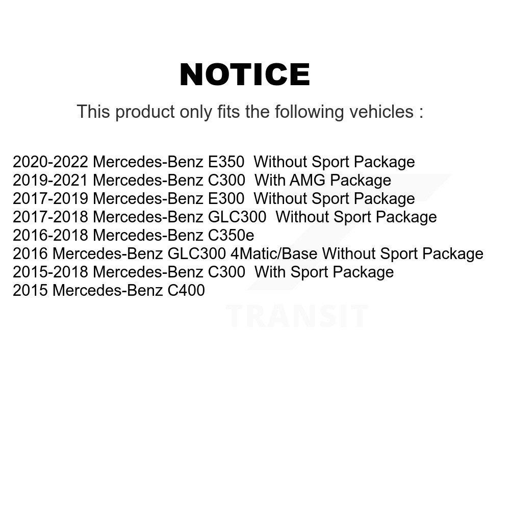 [Front] Plaquettes de frein en céramique avant pour Mercedes-Benz C300 GLC300 C400 E300 C350e