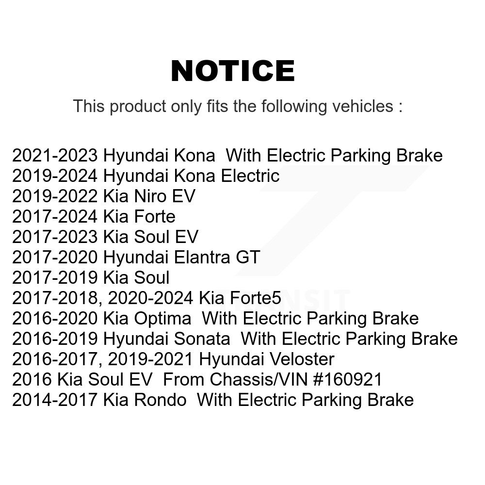 [Arrière] Frein à disque en céramique arrière Plaquettes Pour Hyundai Kia Kona Forte Sonata Soul Electric GT