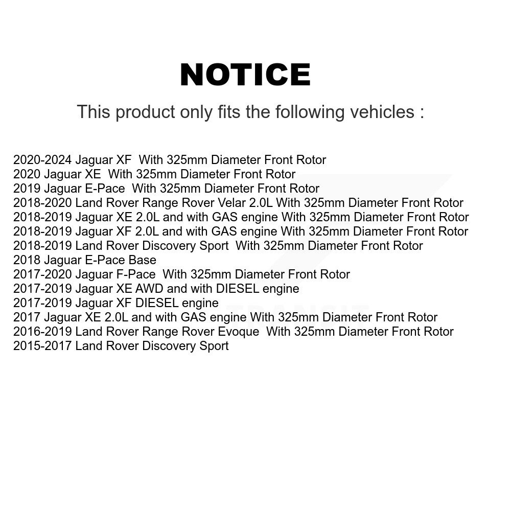[Front] Plaquettes de frein en céramique avant pour Land Rover Jaguar F-Pace Discovery Sport Range
