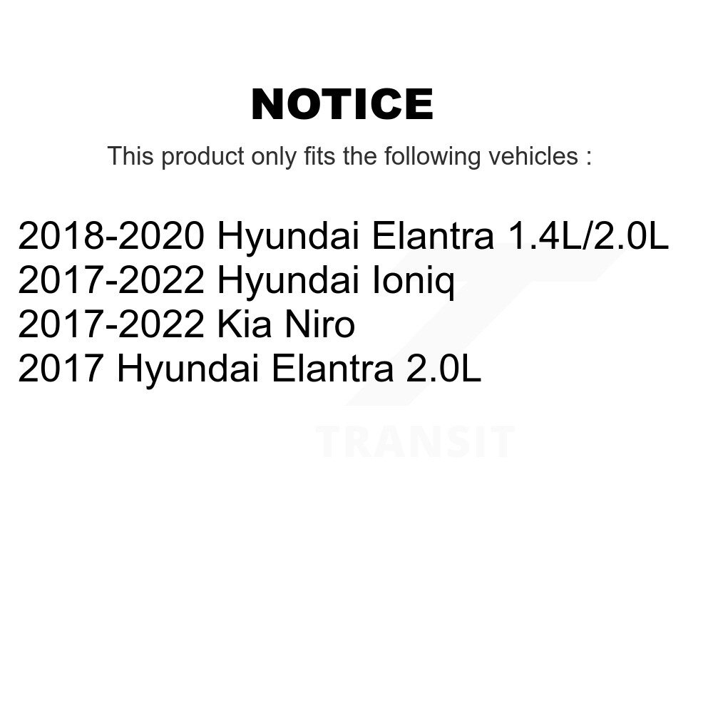 [Front] Plaquettes de frein à disque en céramique avant pour Hyundai Elantra Ioniq Kia Niro TEC-1912