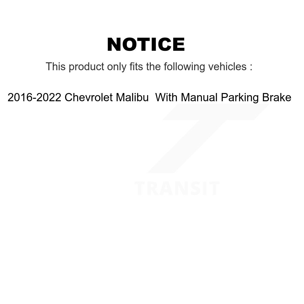 [Arrière] Plaquettes de frein en céramique arrière pour Chevrolet Malibu avec parking manuel TEC-1921