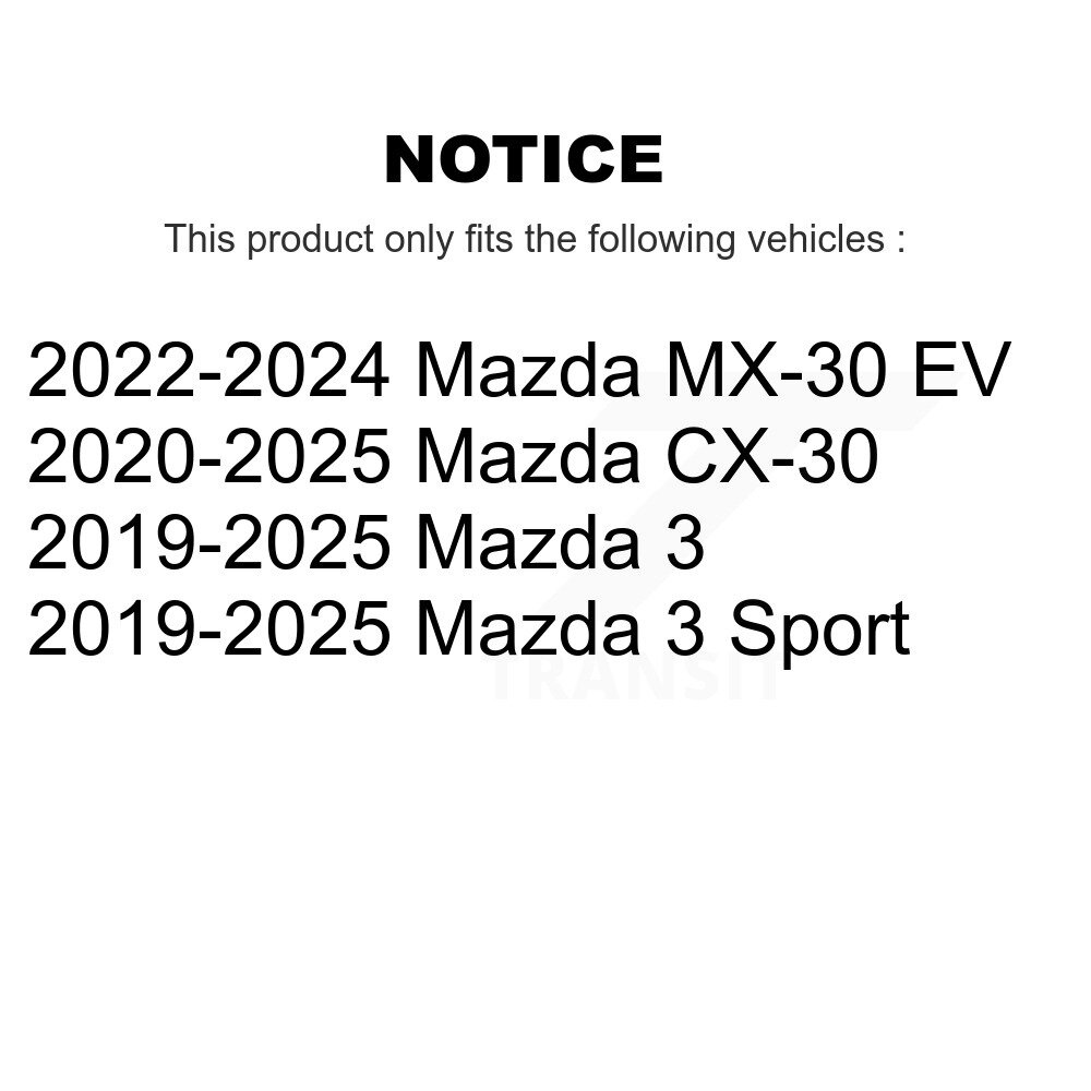 [Arrière] Plaquettes de frein en céramique arrière pour Mazda 3 CX-30 Sport MX-30 EV TEC-2219