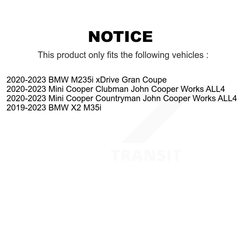 [Arrière] Plaquettes de frein en céramique arrière pour Mini Cooper Countryman BMW X2 M235i xDrive Gran