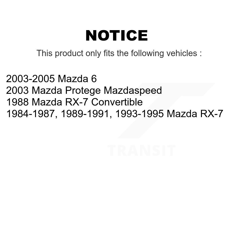 [Arrière] Plaquettes de frein arrière en céramique pour Mazda 6 RX-7 Protege TEC-482