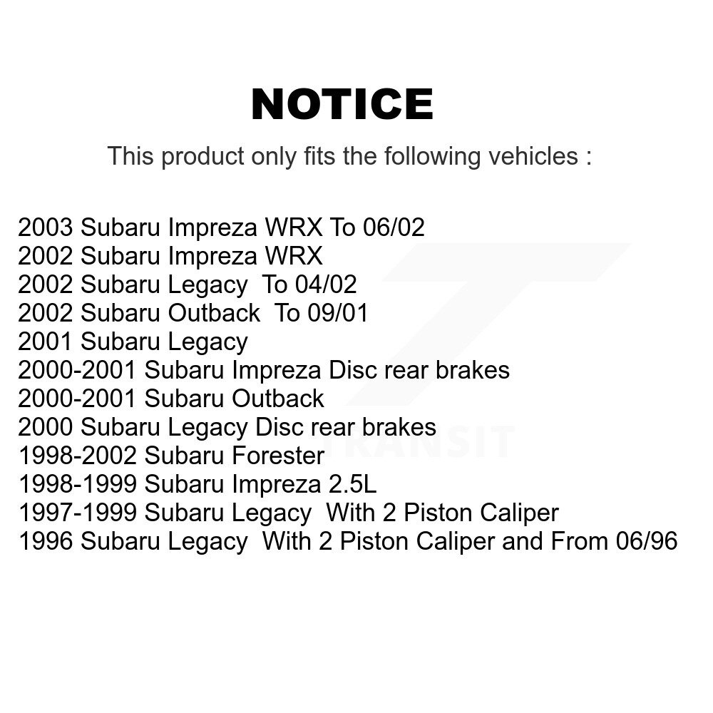 [Front] Plaquettes de frein de disque de céramique avant pour Subaru Impreza Forester Legacy Outback TEC-721