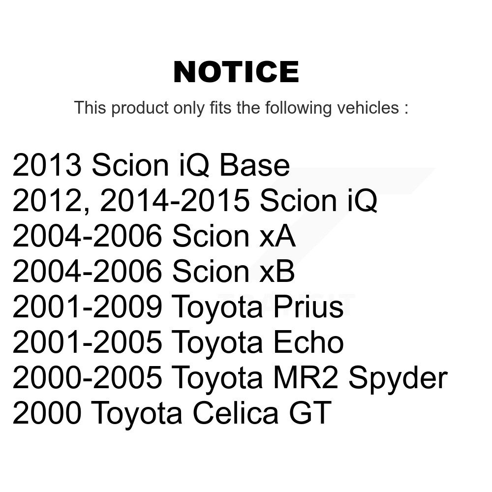 [Front] Plaquettes de frein en céramique avant pour Toyota Echo Prius Scion iQ Celica xB MR2 xA
