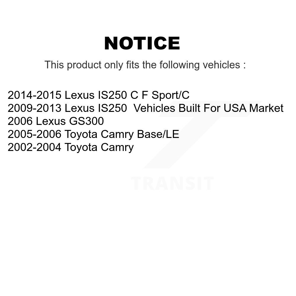 [Front] Plaquettes de frein à disque en céramique avant pour Toyota Camry Lexus IS250 GS300 TEC-908