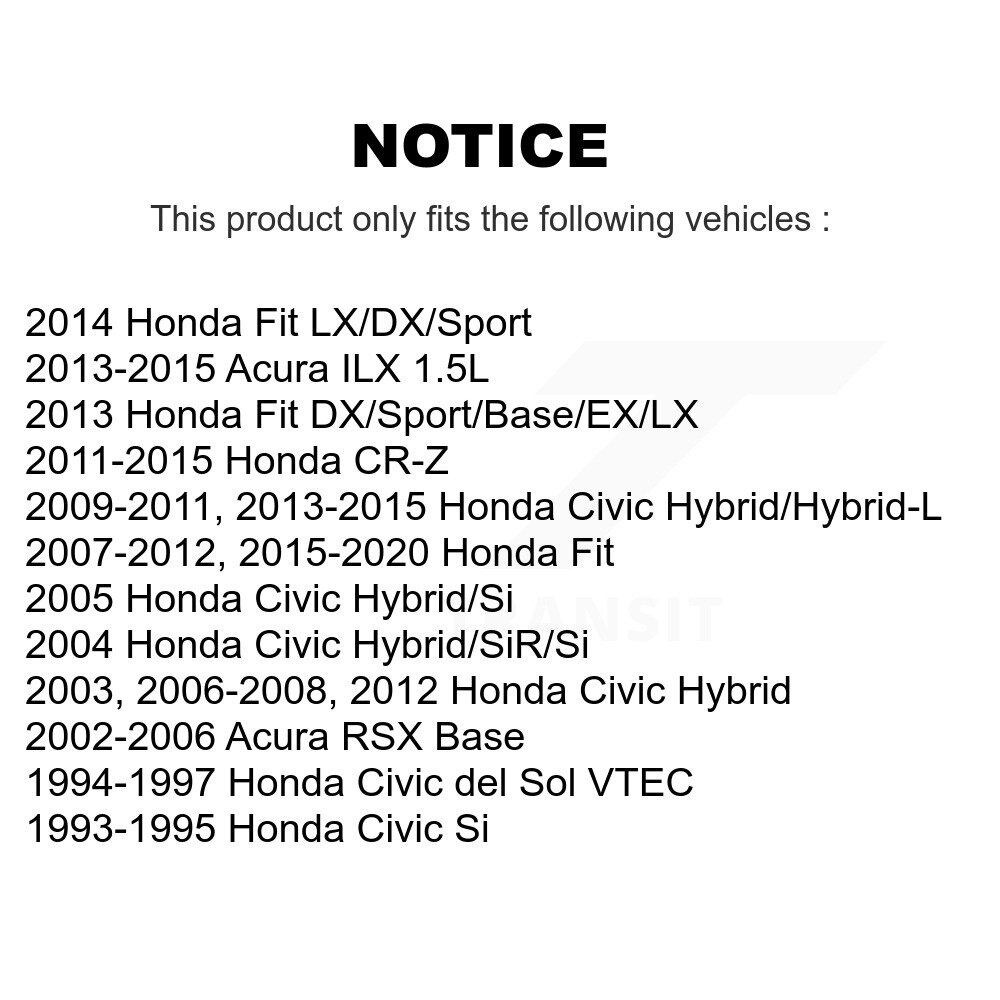 [Front] Plaquettes de frein en céramique avant pour Honda Civic Fit Acura ILX RSX CR-Z del Sol
