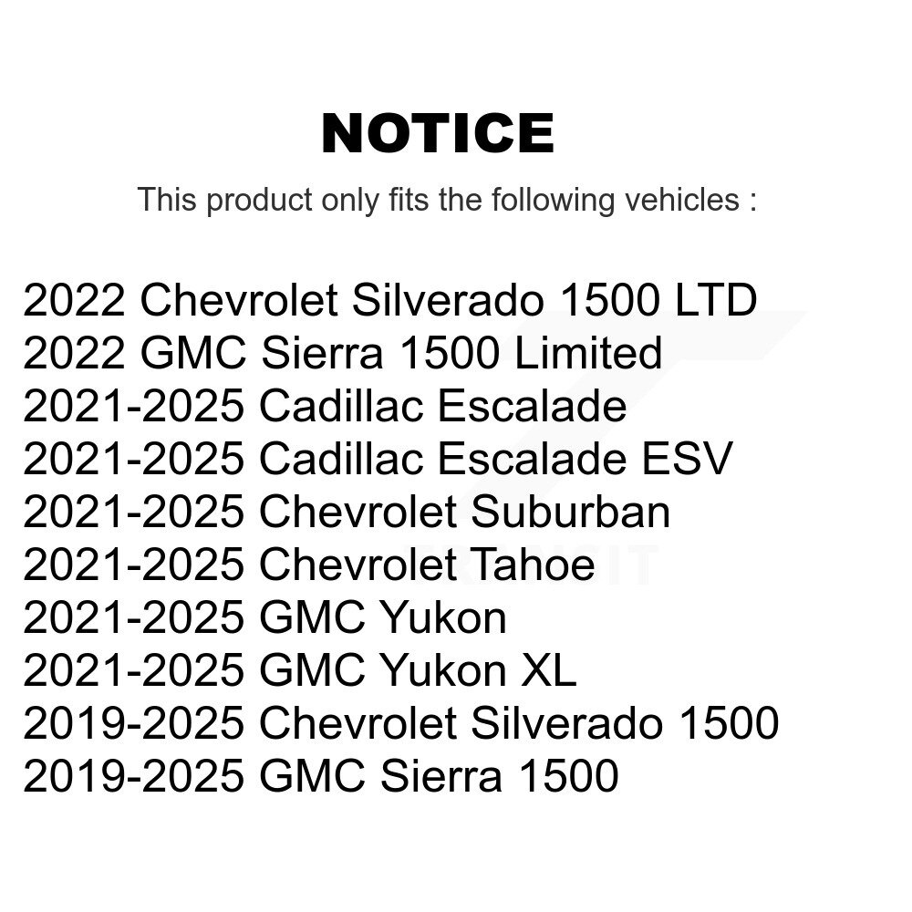 [Partie supérieure avant droite] Assemblage de bille de bras de contrôle de la suspension supérieure avant droite pour GMC Chevrolet