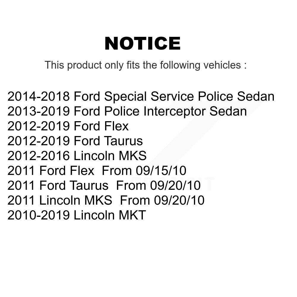 [Arrière] Joint d'assemblage de balle de bras latéral arrière pour Ford Flex Taurus Intercepteur de police MKT