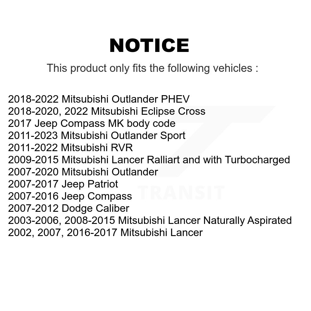 [Arrière supérieur] Arme latérale supérieure arrière pour Mitsubishi Jeep Outlander RVR Compass patriote Lancer