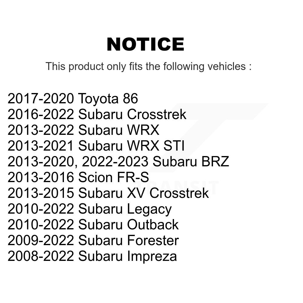 [Arrière inférieur avant] Assemblage de bille de bras latéral arrière avant inférieur pour les forestiers subaru