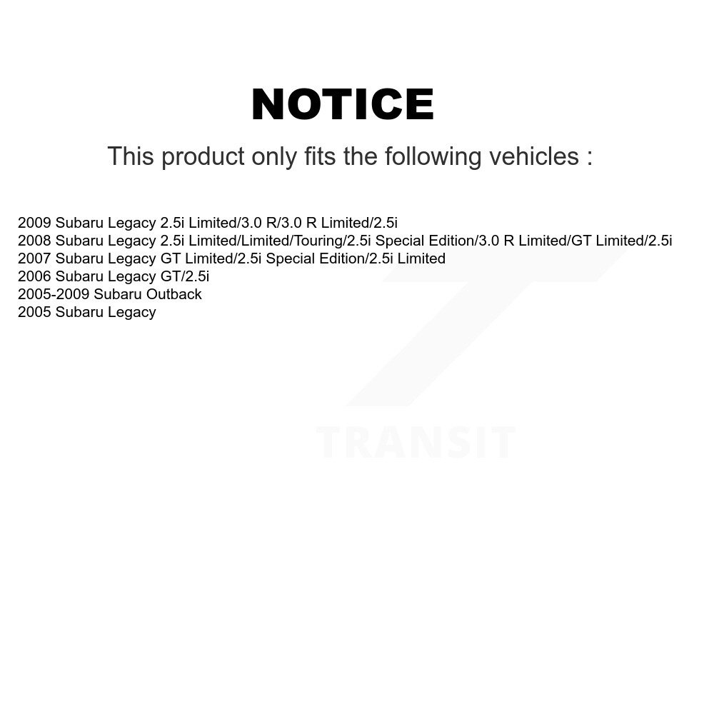 [Avant gauche inférieur] Avant gauche bras de suspension inférieur pour Subaru Outback Legacy TOR-CK622031