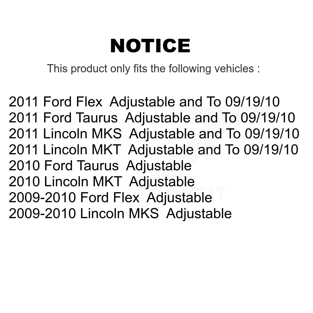 [Arrière supérieur avant] Arme latérale supérieure avant arrière pour Ford Flex Taurus Lincoln MKS MKT TOR-CK623059