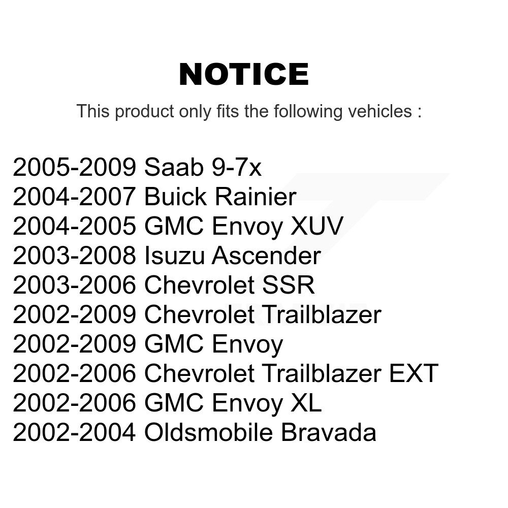 [Partie supérieure avant gauche] Arme de contrôle de suspension supérieure avant gauche pour Chevrolet GMC Trailblazer Envoy XL