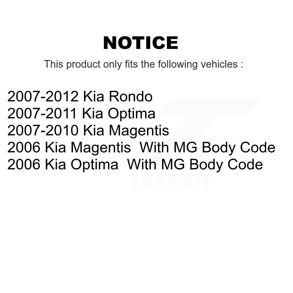 [Avant gauche inférieur] Arme de suspension avant gauche inférieure pour Kia Rondo Optima Magentis