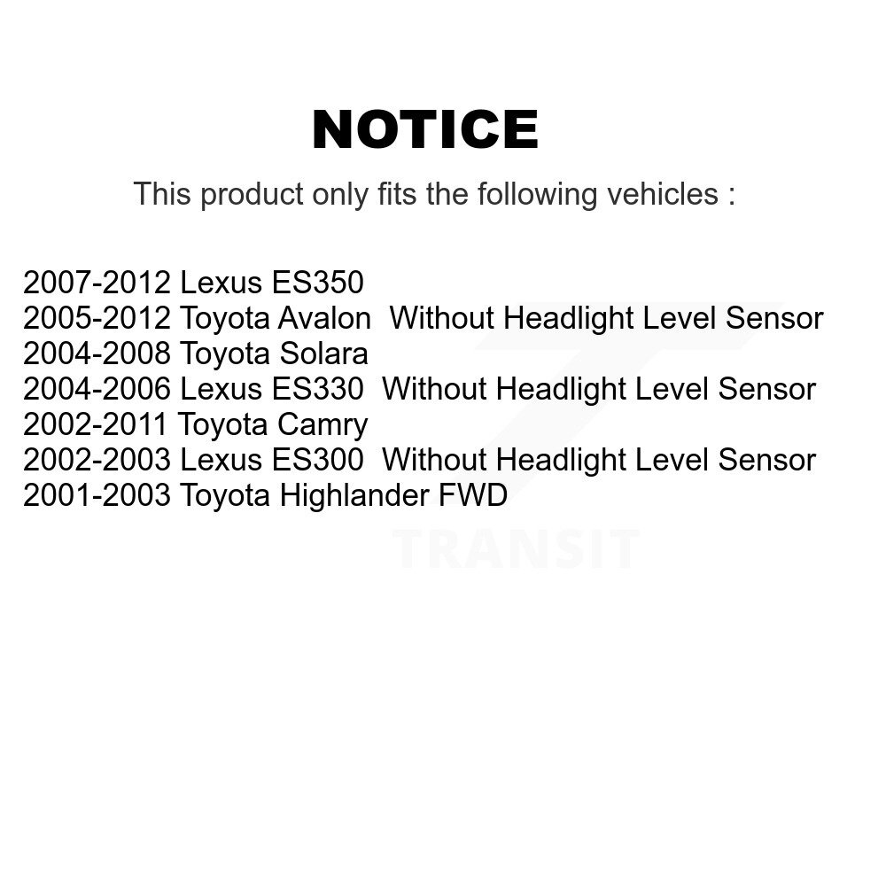 [Arrière gauche inférieur arrière] Bras de suspension arrière inférieur arrière pour Toyota Camry Lexus ES350 Solara