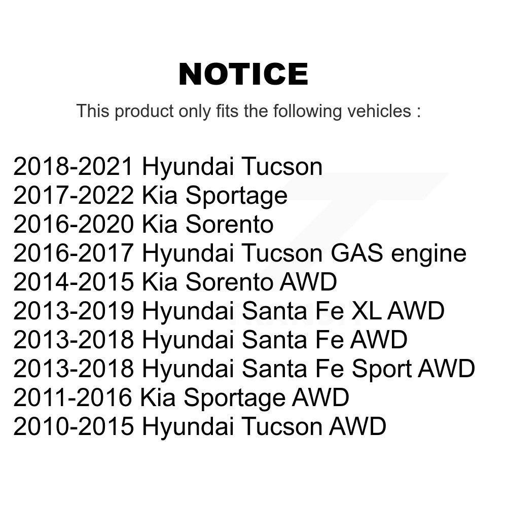 [Arrière inférieur avant] Bras de contrôle de la suspension avant arrière pour Hyundai Tucson Kia Santa Fe Sport XL