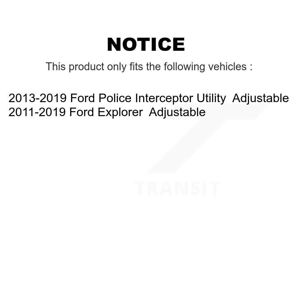 [Arrière supérieur avant] Arme latérale supérieure avant arrière pour Ford Explorer Police Intercepteur Utility