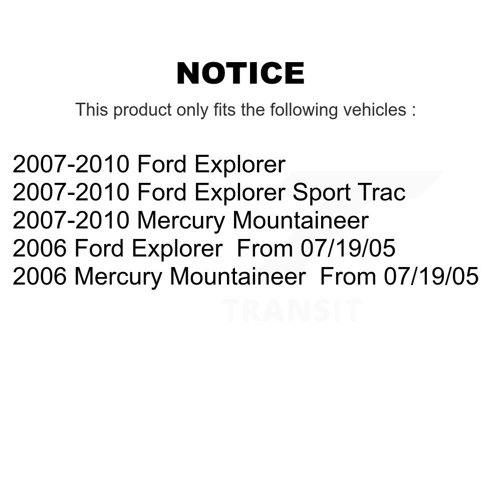 [Partie supérieure avant droite] Assemblage de la balle de bras de contrôle de la suspension supérieure avant droite pour Ford Explorer