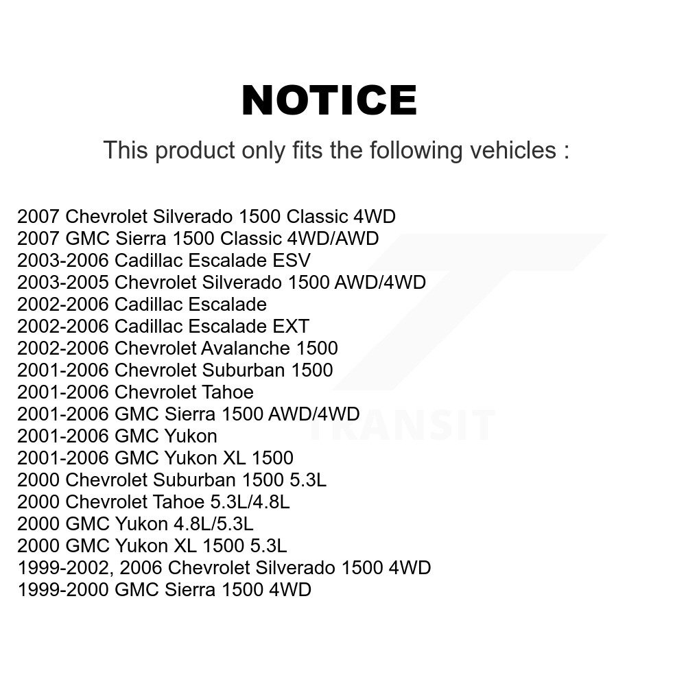 [Front] Front Steering Center Link pour Chevrolet GMC Silverado 1500 Sierra Avalanche XL