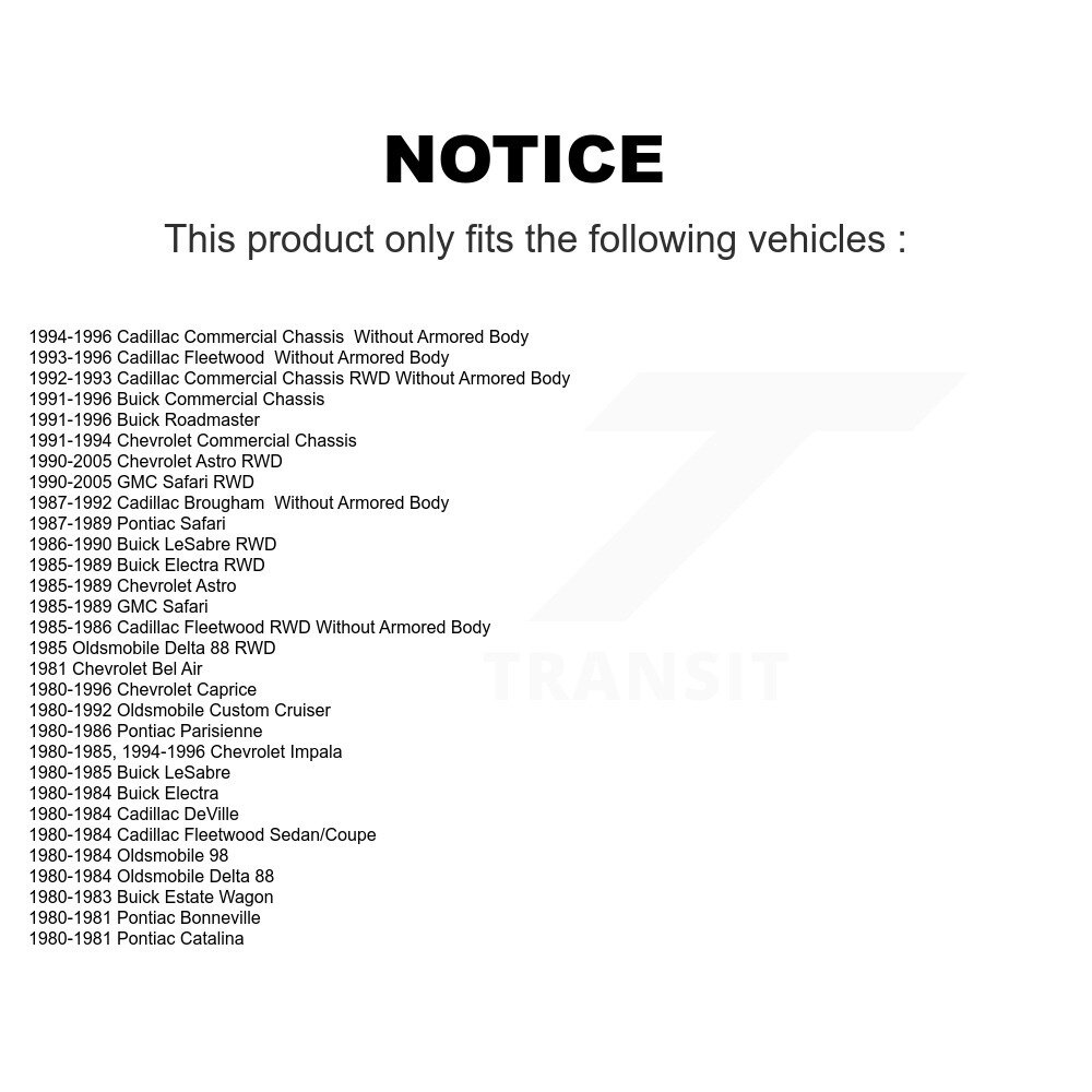 [Front Outer] Tige de direction extérieure avant pour Chevrolet Astro Safari GMC Cadillac Caprice