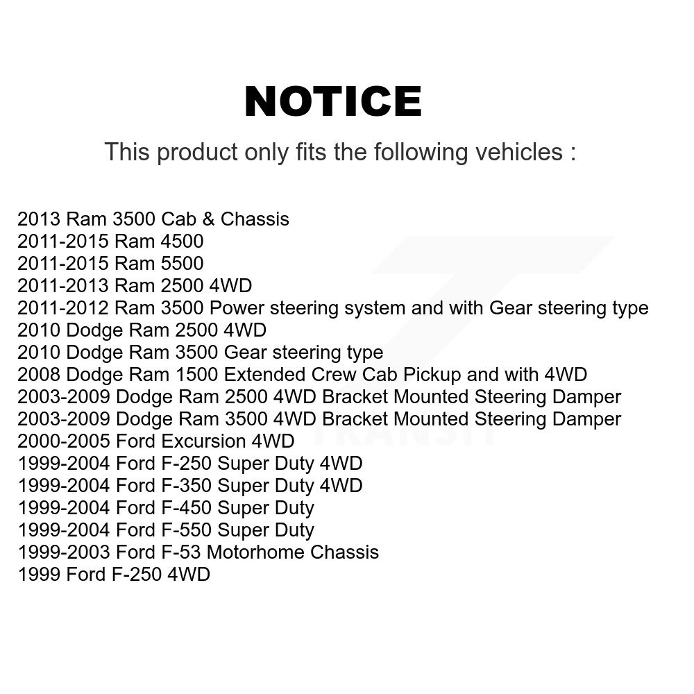[Gauche (bras de direction à bras de direction)] Bâton de direction Tie Rod End Réglage Manche pour Dodge Ford Ram 3500 2500