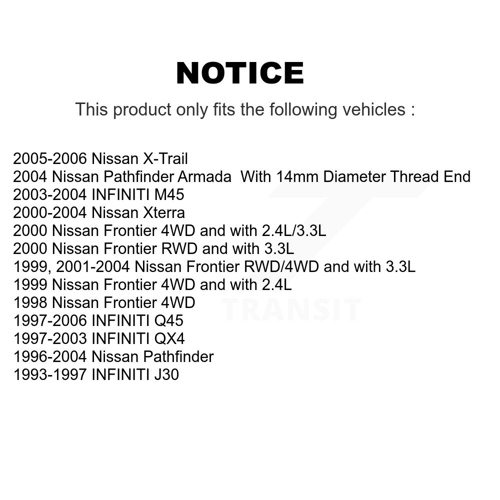 [Front Outer] End de barre de direction extérieure avant pour Nissan X-Trail Pathfinder Xterra Frontier