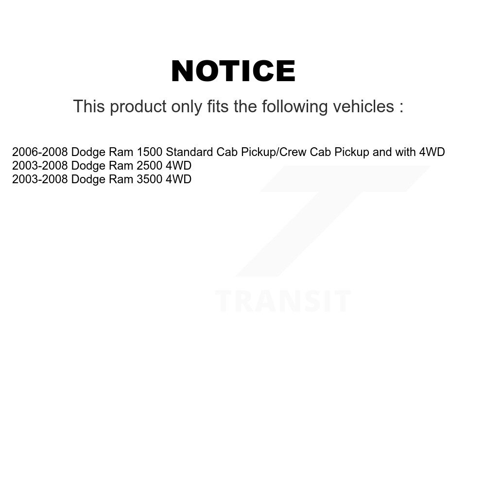 [Front] Manche de réglage de l'extrémité de la barre de direction avant pour Dodge Ram 1500 3500 2500