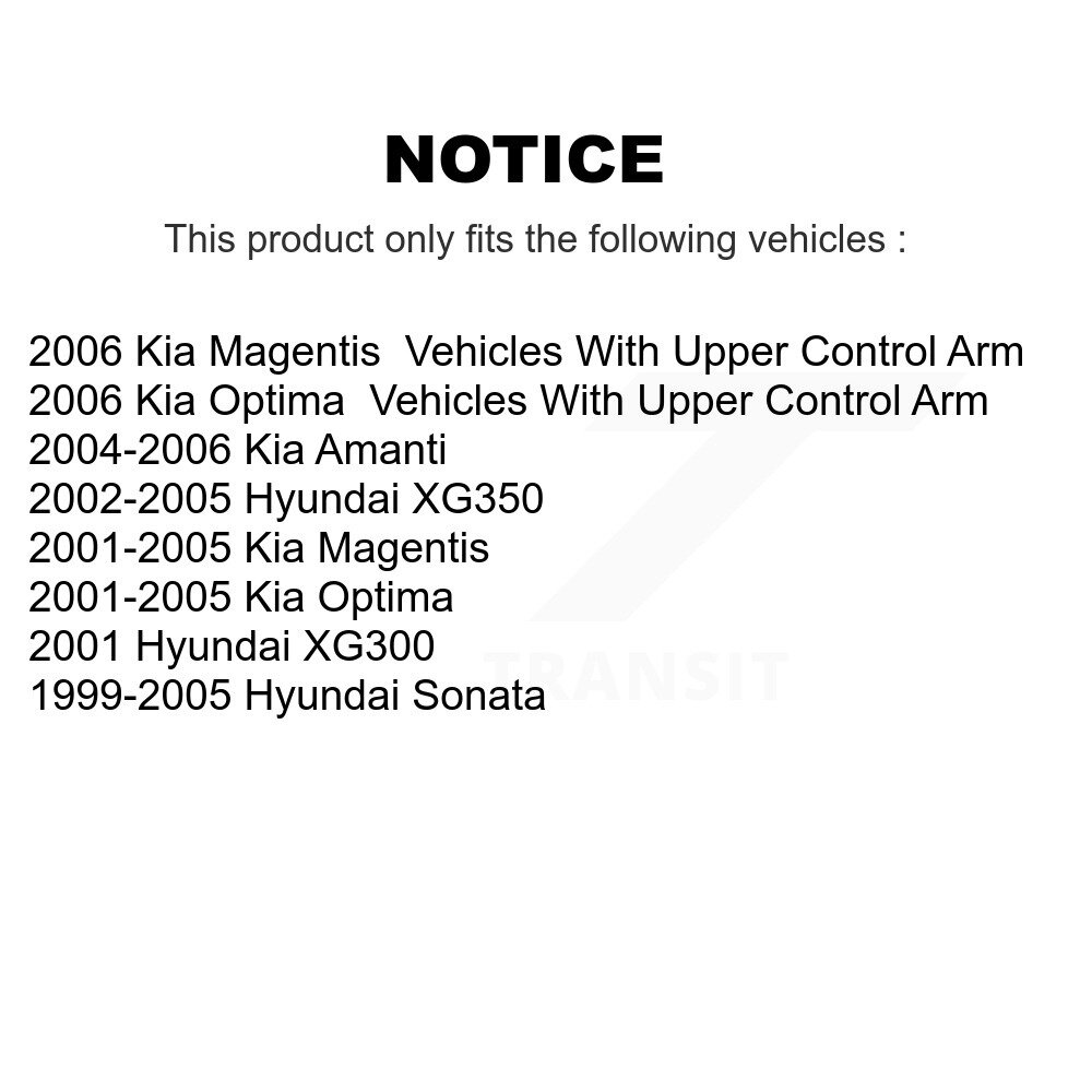 [Front Left Outer] Attache de direction avant gauche pour Hyundai Sonata Kia Amanti Optima XG350