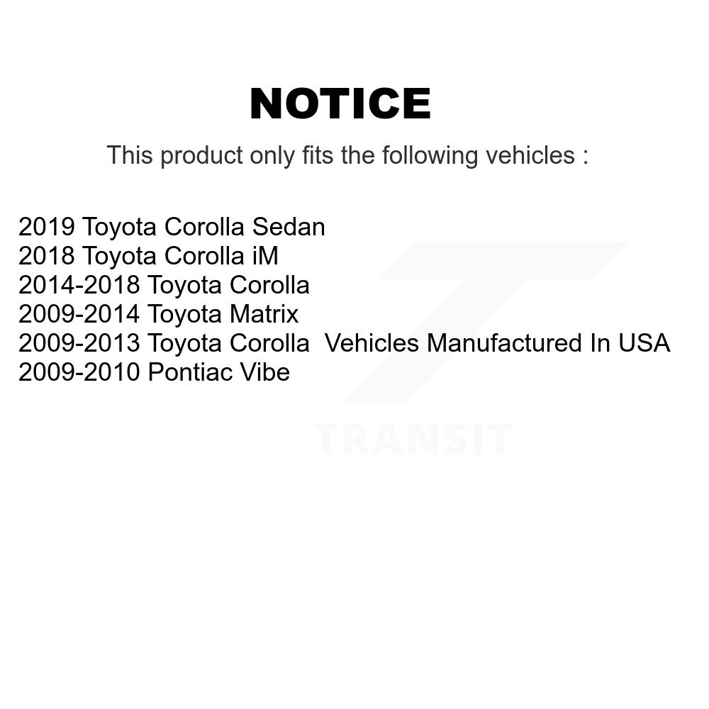 [Front Outer] End de barre de direction extérieure avant pour Toyota Corolla Matrix Vibe Pontiac iM